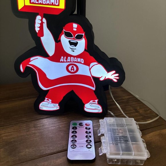Nacho Alabamo Alabama Icon 3D Lightbox With Battery Pack & Remote. 8 Function. - Picture 4 of 5